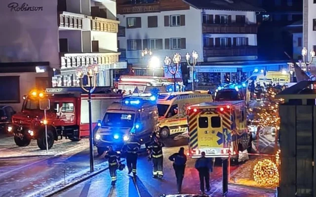 Alrededor de 40 muertos y 115 heridos en incendio bar de Suiza
