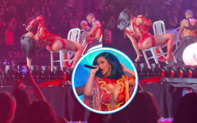 Cardi B sufre caída en concierto y culpa al Gobierno de EE.UU.