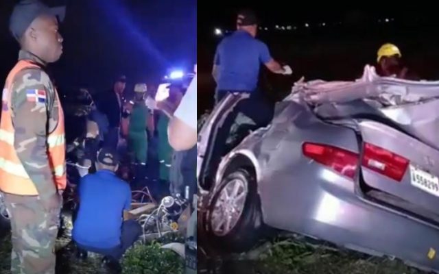 Cuatro muertos en accidente de tránsito en la autopista Duarte