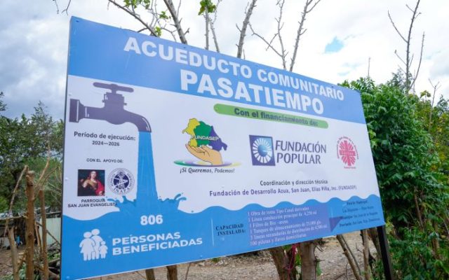 Fundación Popular inaugura un acueducto comunitario en SJM