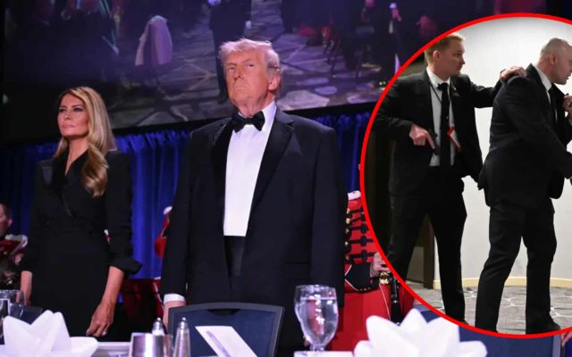 Evacúan a Trump de cena de corresponsales tras disparos