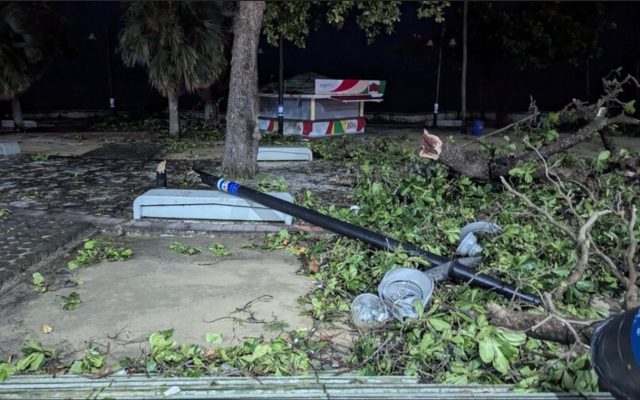 Ventarrón y granizadas causan estragos Gran Santo Domingo