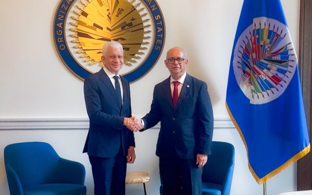 EU: Presidente Senado de RD se con secretario general de la OEA