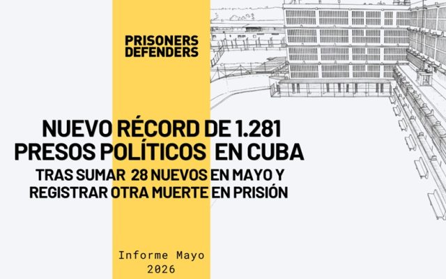 Afirman que hay nuevo récord de presos políticos en isla Cuba