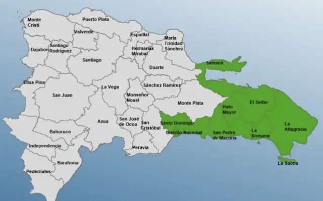 COE coloca en alerta verde al Gran Santo Domingo y seis provincias por onda tropical