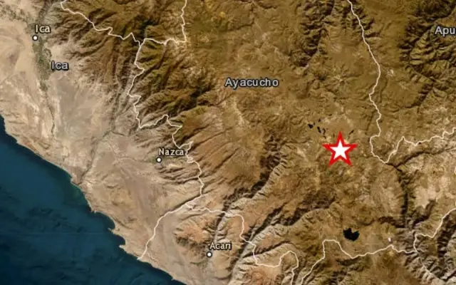 PERU: Registrado terremoto de magnitud 7,2 al sur Ayacucho