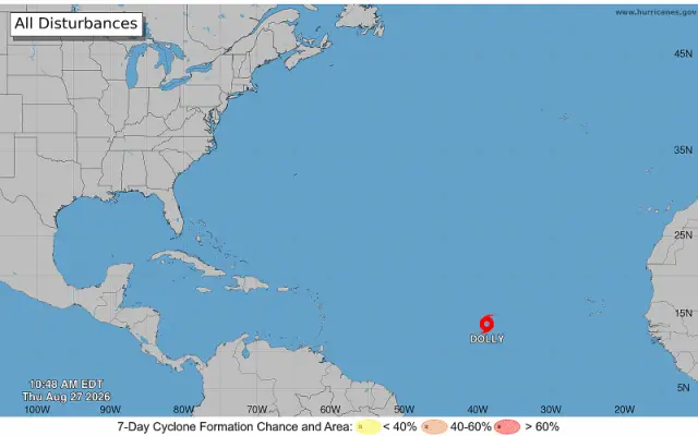 Se forma la tormenta tropical Dolly y avanza hacia el Caribe