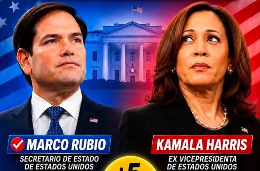 EU: Rubio supera a Kamala Harris 48% a 43% para 2028