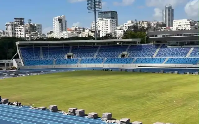 Miderec supervisa césped del Estadio Olímpico Félix Sánchez
