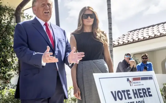 Trump y su esposa votan de manera anticipada en Palm Beach