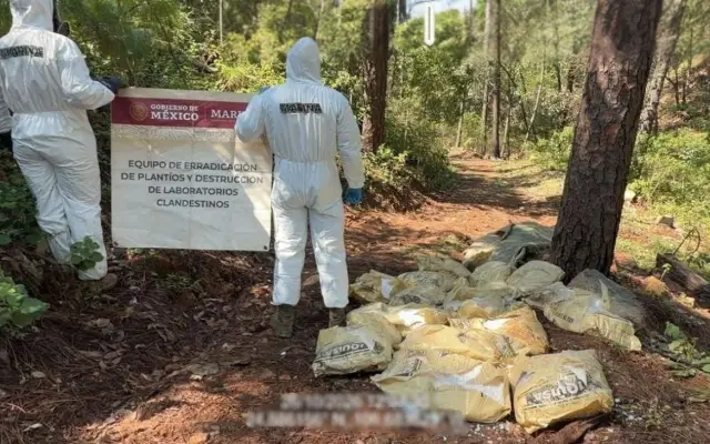 Incautan en México 1,5 t. y tres mil litros de metanfetamina