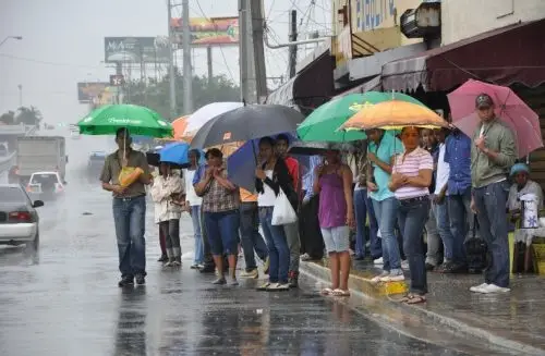 Lluvias en gran parte del país este sábado a causa de vaguada