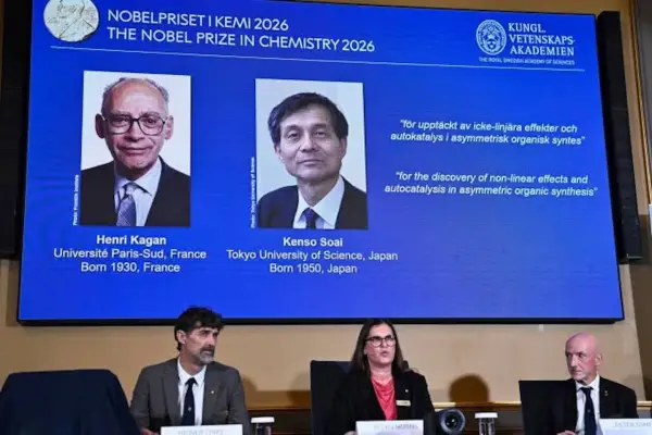 Franceses y japonés ganan el Premio Nobel de Química 2026