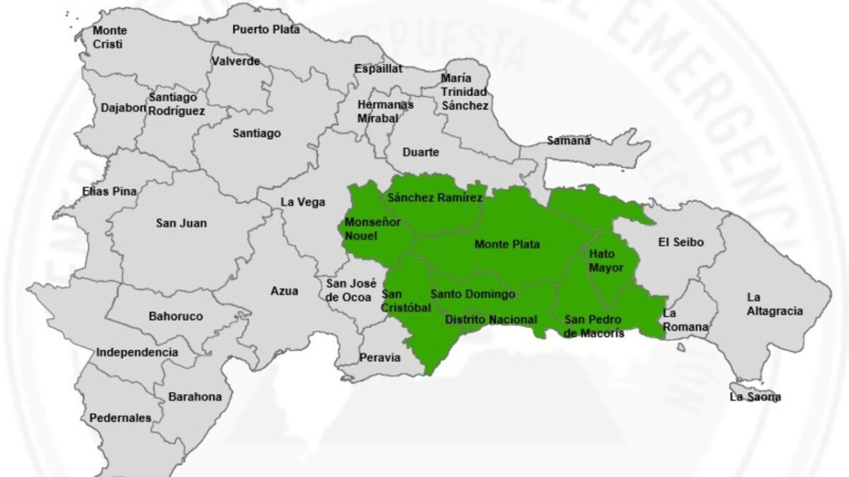 COE amplía alerta verde a ocho demarcaciones por lluvias