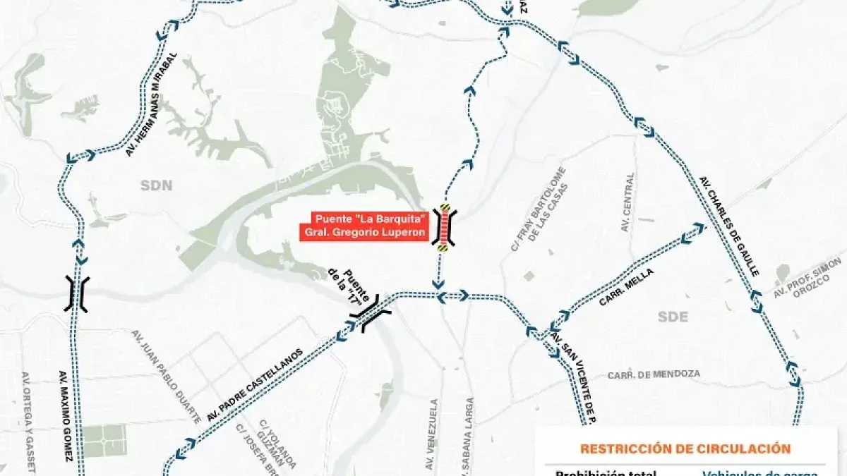 Fijan rutas alternas por mantenimiento del puente de La Barquita